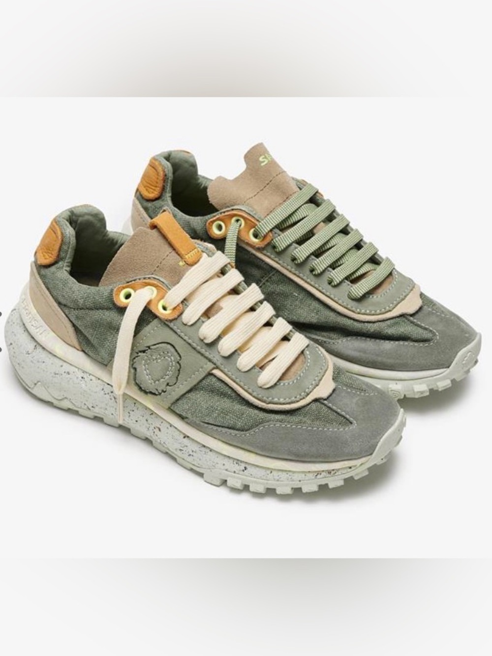 NEW Satorisan Dharma Linen Leather Urban Shoes Unisex Wild Grass Sz 39 (W8 M6.5)